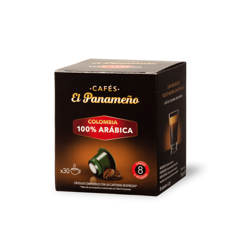 Café en Cápsulas Natural Colombia 30 unidades. Compatible con Nespresso -  Cafés el Panameño