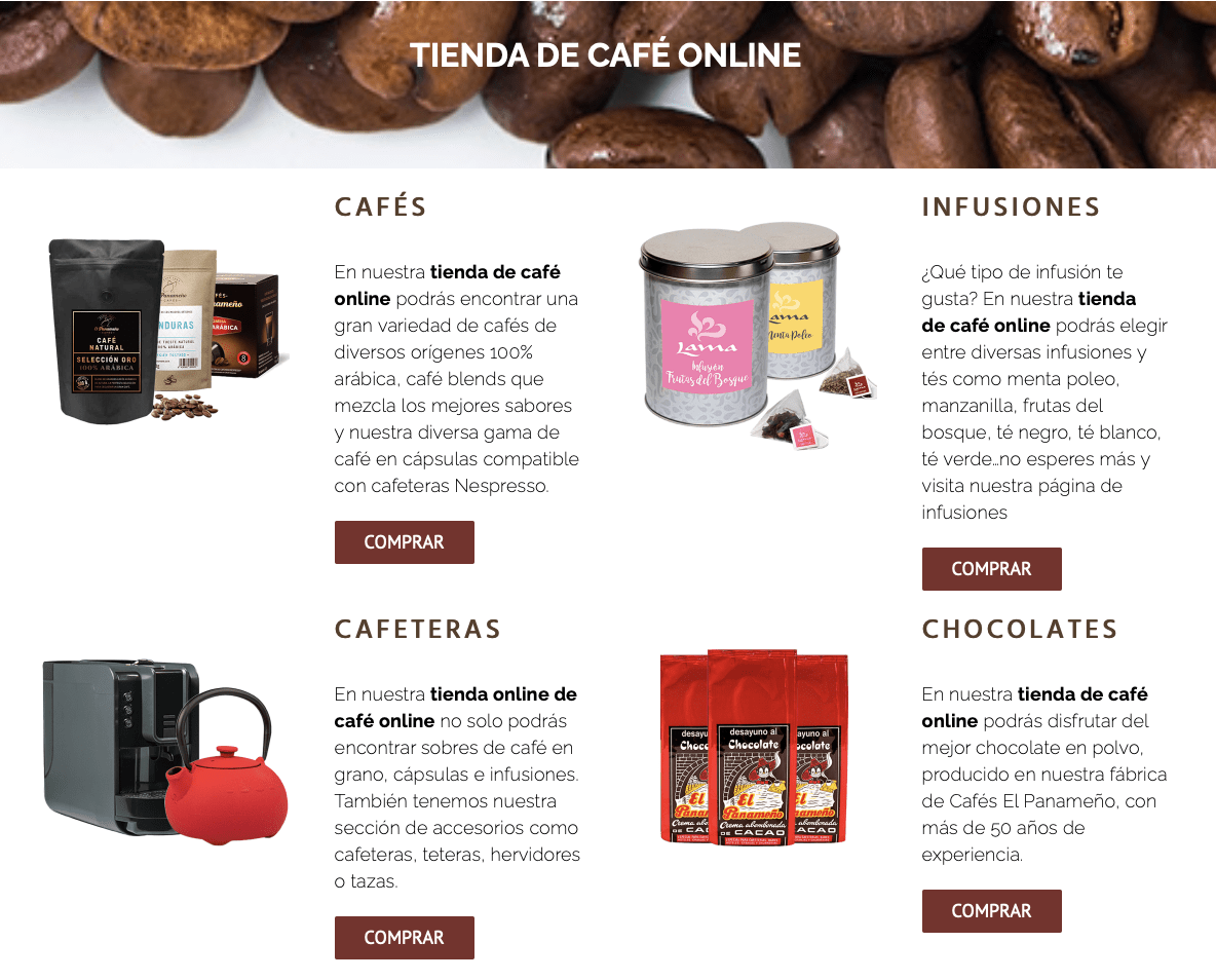 tienda de café online tostadero de café